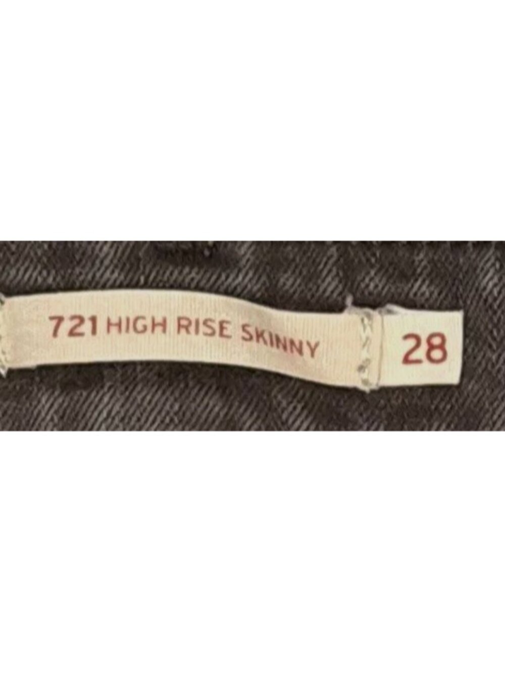Levis 721 Womens Black Hi-rise Skinny Jeans 28x30 - Picture 4 of 6